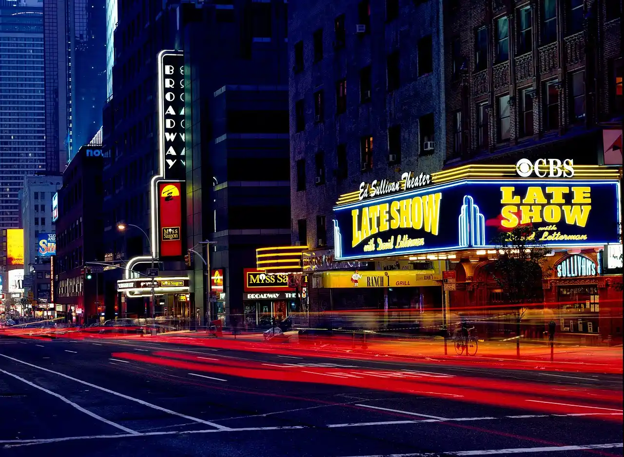 Night View Of Broadway and the Theater District, New York
