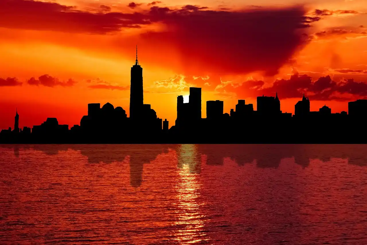 Sunset View of New York City’s skyline