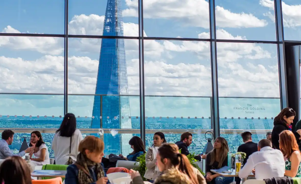 People eating in a luxury Hotel