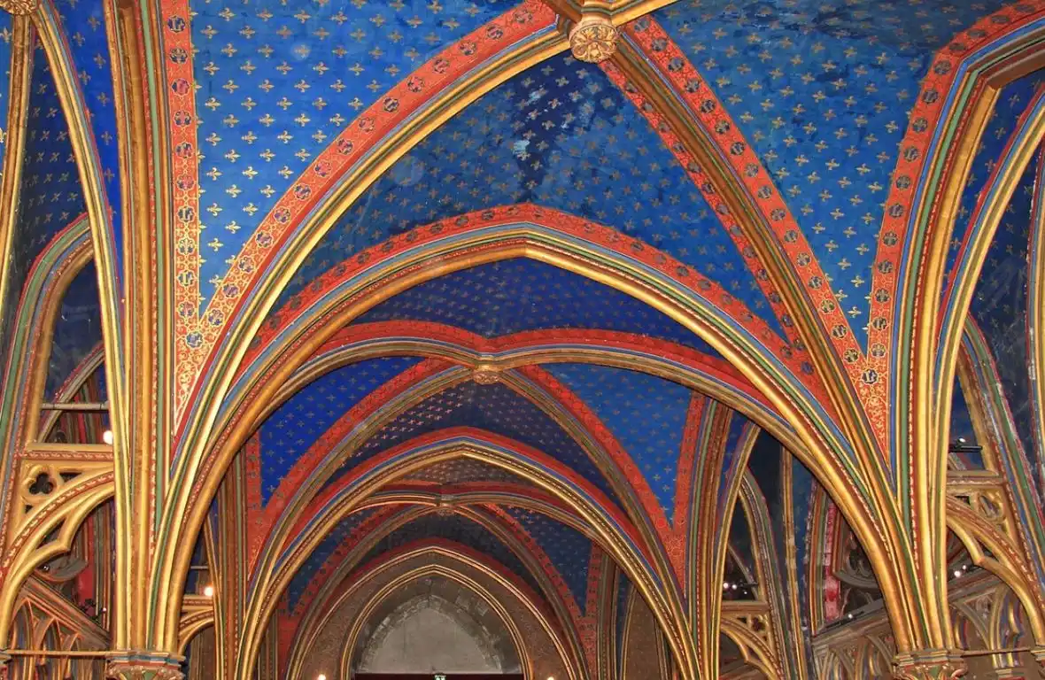 Inside View of the Sainte Chapelle, Paris